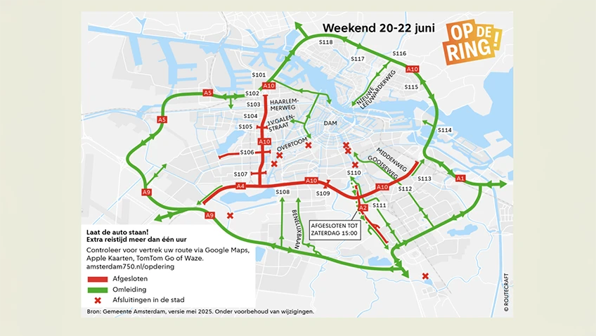 A10 Afgesloten - 21 juni